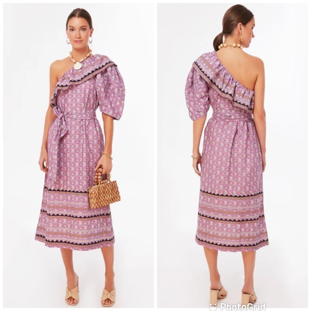 Sea NYC Perry Border One Shoulder Dress in Lilac New with Tags! - Picture 3 of 10